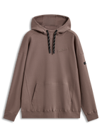 Alpinestars Camino Textured Oversized Hoodie, brązowa bluza z kapturem, teksturowana dzianina twill, wysoki kołnierz, haftowane logo 3D Astars na piersi, kieszeń kangurka, luźny krój oversize.