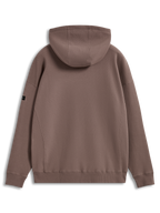 Alpinestars Camino Textured Oversized Hoodie, brązowa bluza z kapturem oversize, teksturowana dzianina twill, widok z tyłu.
