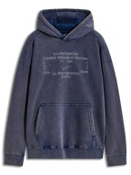 Alpinestars Infinite Washed Oversized Hoodie, niebieska bluza z kapturem typu polar z efektem snow wash, haftowane logo Alpinestars Word i kieszeń kangurka.