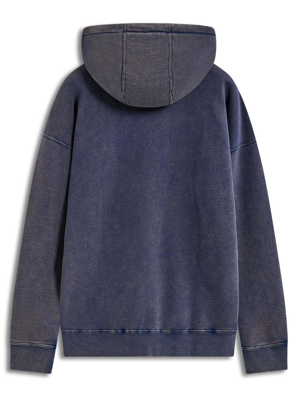 Alpinestars Infinite Washed Oversized Hoodie, niebieska bluza z kapturem, efekt snow-wash, luźny krój, widok z tyłu