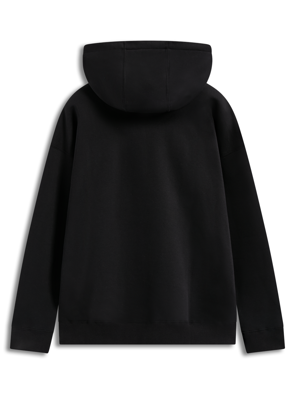 Alpinestars Prelude Oversized Hoodie, czarna sportowa bluza z polaru, widok z tyłu, luźny fason i prążkowane ściągacze.