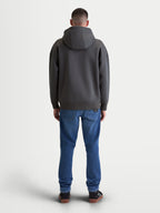 Alpinestars bluza z kapturem Prelude Oversize, męska sportowa bluza polarowa, szara, widok z tyłu pokazujący luźny krój oversize, kaptur z podszewką i prążkowane wykończenia dla codziennego komfortu.