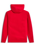 Alpinestars Race Wordmark Hoodie, czerwona bluza z kapturem, widok z tyłu, polarowa odzież codzienna, styl motorsport.