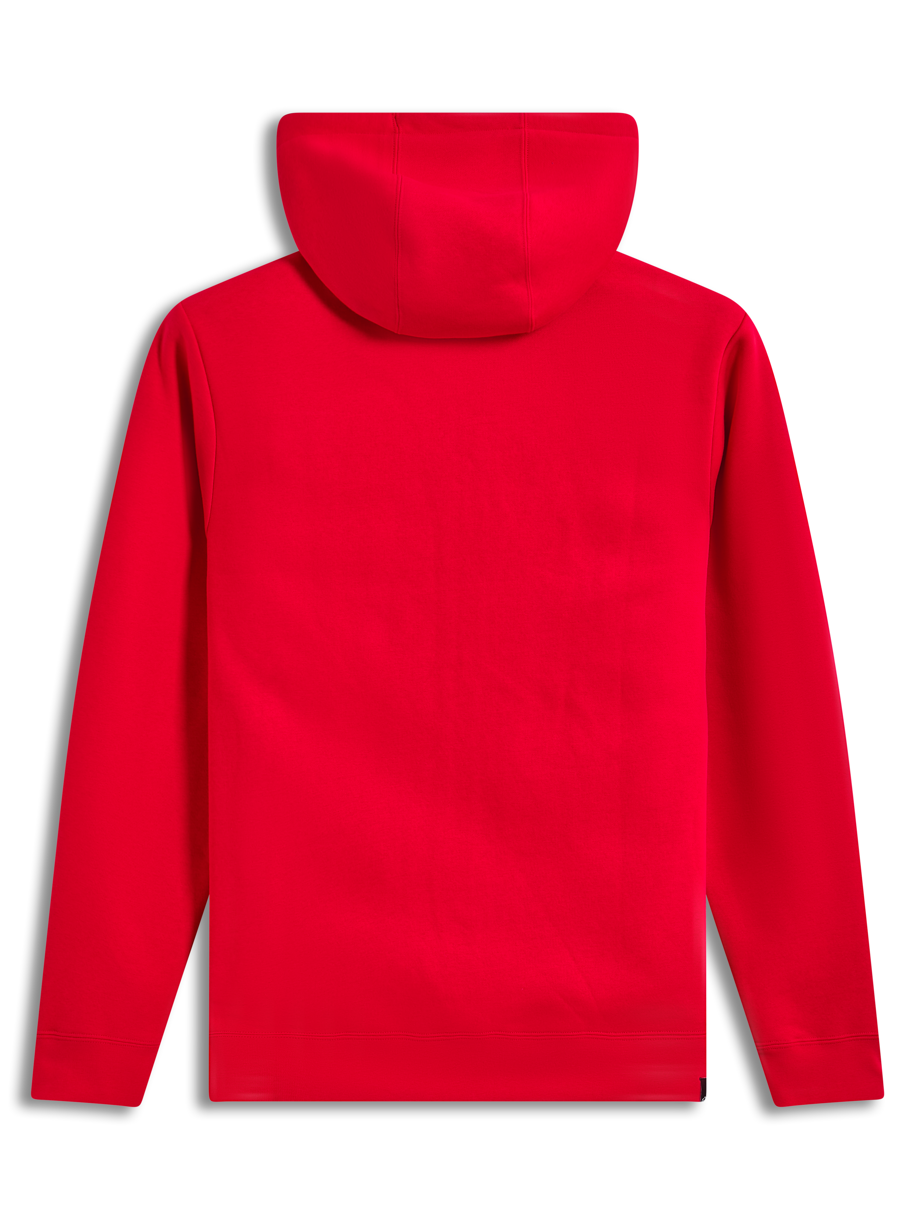 Alpinestars Race Wordmark Hoodie, czerwona bluza z kapturem, widok z tyłu, polarowa odzież codzienna, styl motorsport.