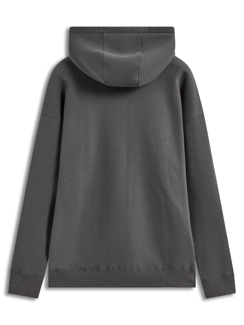 Alpinestars Entity Oversized Hoodie, szara polarowa bluza, tył z dużym kapturem i ściągaczami, odzież sportowa.