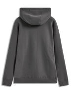Alpinestars Entity Oversized Hoodie, szara polarowa bluza, tył z dużym kapturem i ściągaczami, odzież sportowa.