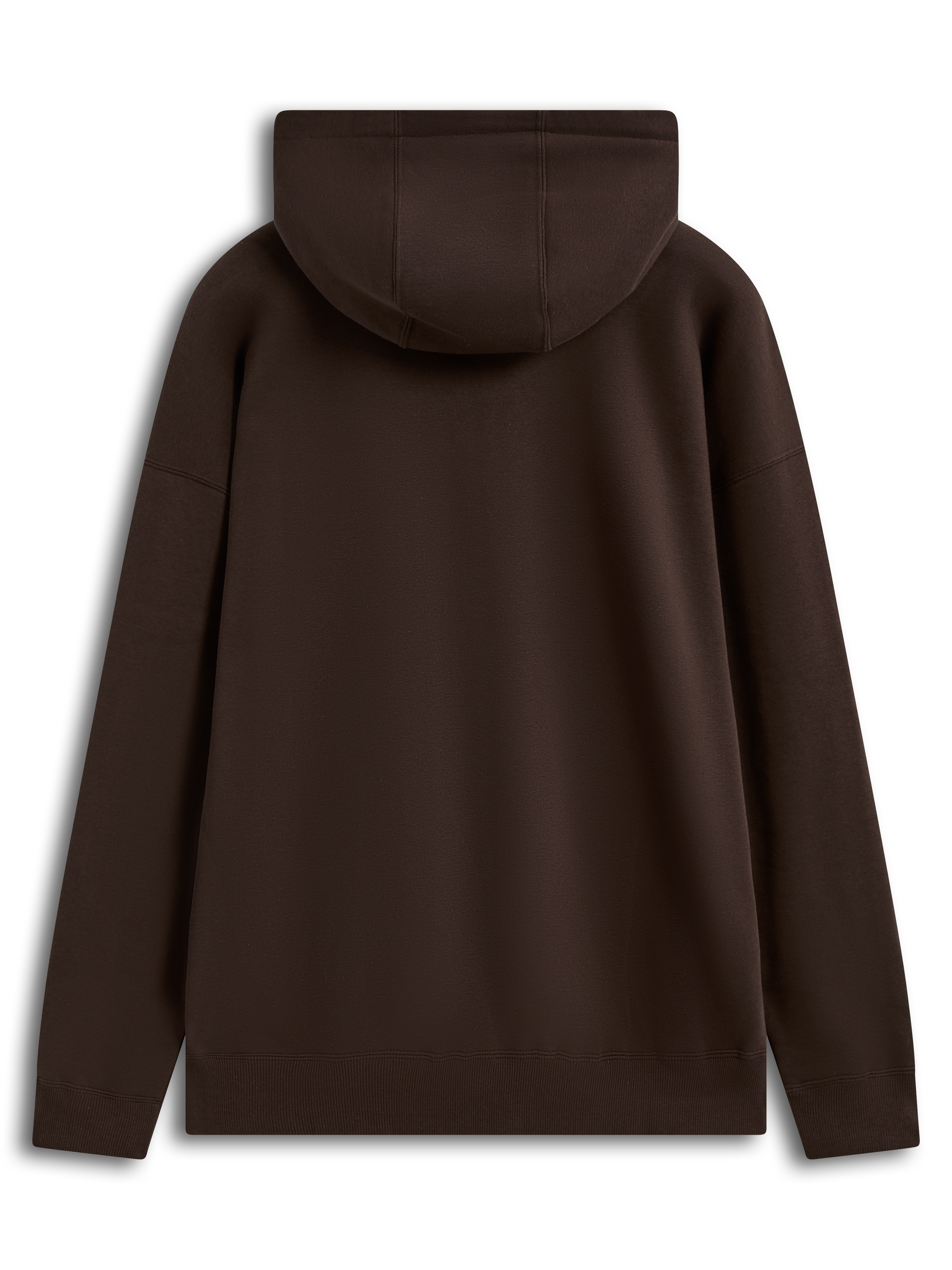 Alpinestars Entity Oversized Hoodie, brązowa bluza z kapturem, miękki polar, widok z tyłu, obniżone ramiona, odzież sportowa