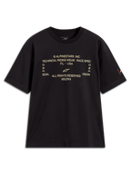 Alpinestars Infinity Oversized CSF Tee, Black Short Sleeve Sportswear T-Shirt with White Front Graphic and Logo Detail.