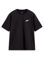 Alpinestars Checkback Oversized CSF Tee, czarna koszulka z krótkim rękawem o kroju oversize, małe logo Astars na piersi, sportowa odzież codzienna