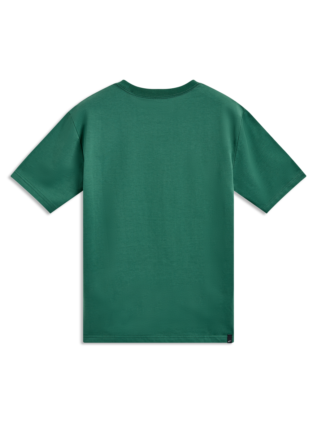 Alpinestars Singular CSF Tee, zielona koszulka z krótkim rękawem, widok z tyłu, miękka sportowa odzież codzienna.