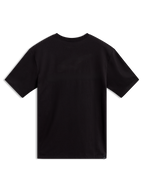 Alpinestars P1 CSF Tee, czarna koszulka z krótkim rękawem, sportowa odzież, widok z tyłu z gładkim designem.