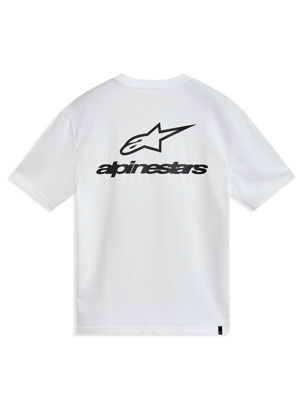 Alpinestars Combo Back CSF Tee, biała koszulka z krótkim rękawem, duża czarna grafika logo Astars na plecach, styl sportowy
