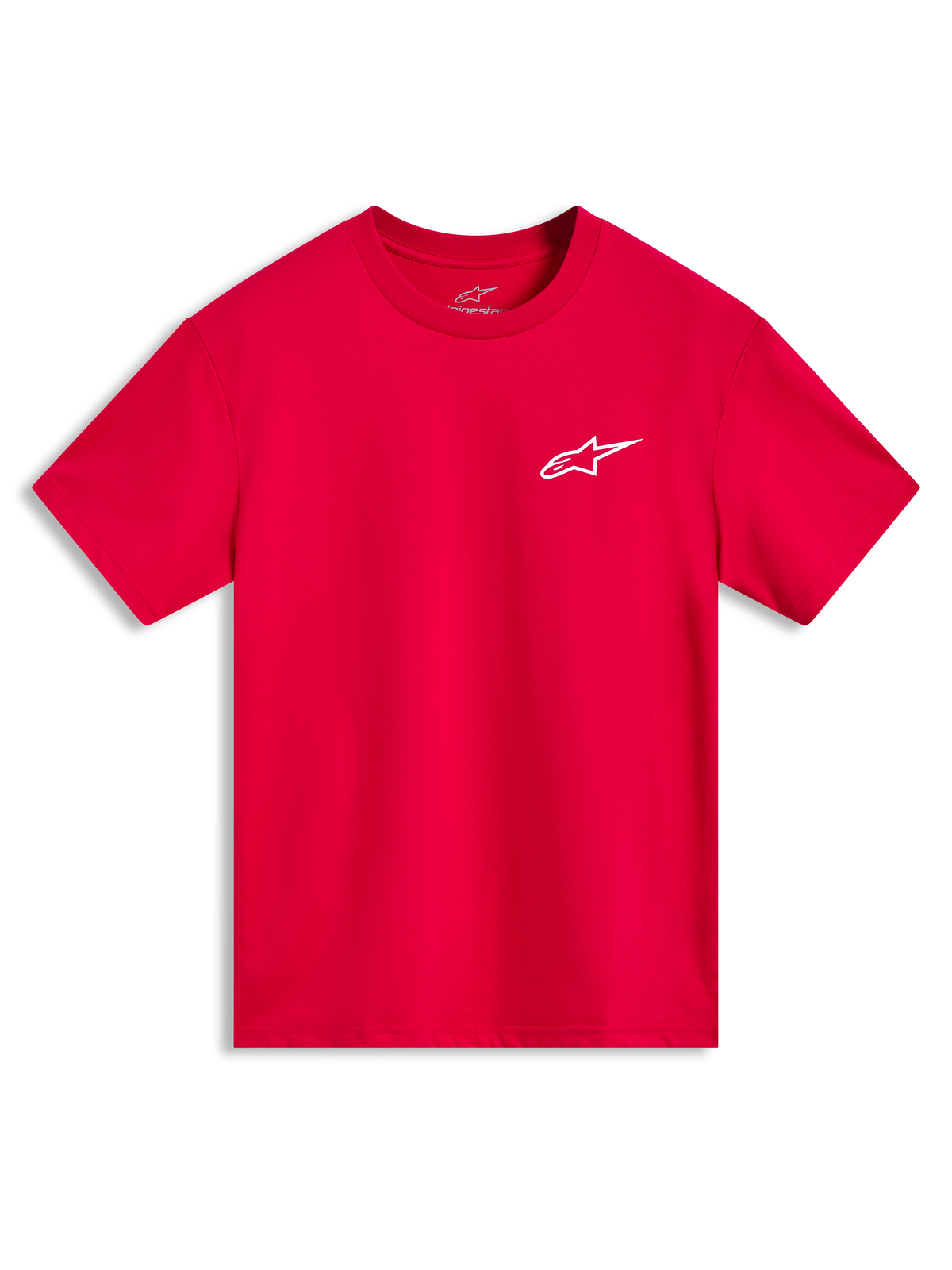 Alpinestars Combo Back CSF Tee, red short-sleeve sportswear t-shirt with a white chest logo.