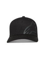 Alpinestars Maze Hat, Motorsport Sportswear Cap, Black, Twill Fabric with Textured Astars Logo and Curved Bill.