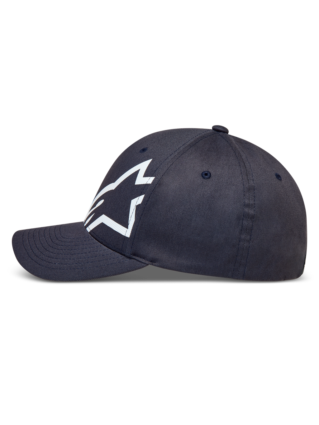 Alpinestars Maze Hat, ciemnoszara czapka sportowa z zakrzywionym daszkiem i białym teksturowanym logo Astars.