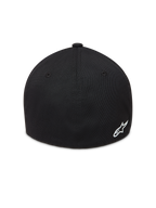 Alpinestars Points Hat, black sportswear baseball cap featuring a white Astars logo and flex back nylon tactel fabric.