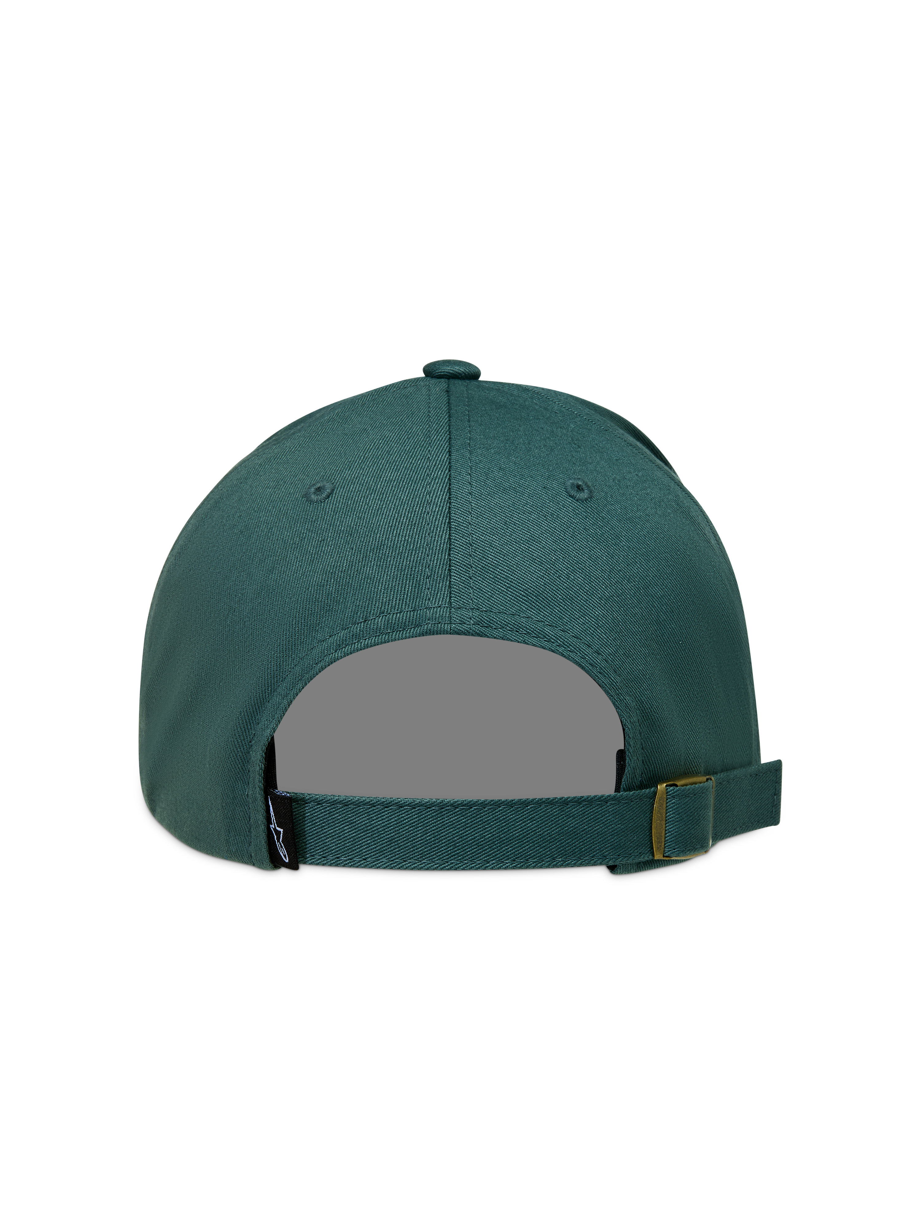 Alpinestars Explorer Strapback, zielona czapka z daszkiem, regulowane zapięcie z tyłu i mała metka z logo, tkanina z kepru.