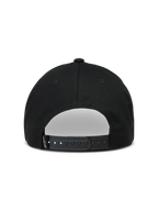 Alpinestars Combo Logo Snapback, czarna sportowa czapka z daszkiem, widok z tyłu z regulowanym zapięciem i tkaną metką.