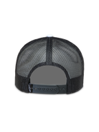 Alpinestars Gravel Trucker Hat, Black and White Sportswear Cap featuring Breathable Mesh Back and Snapback Closure.