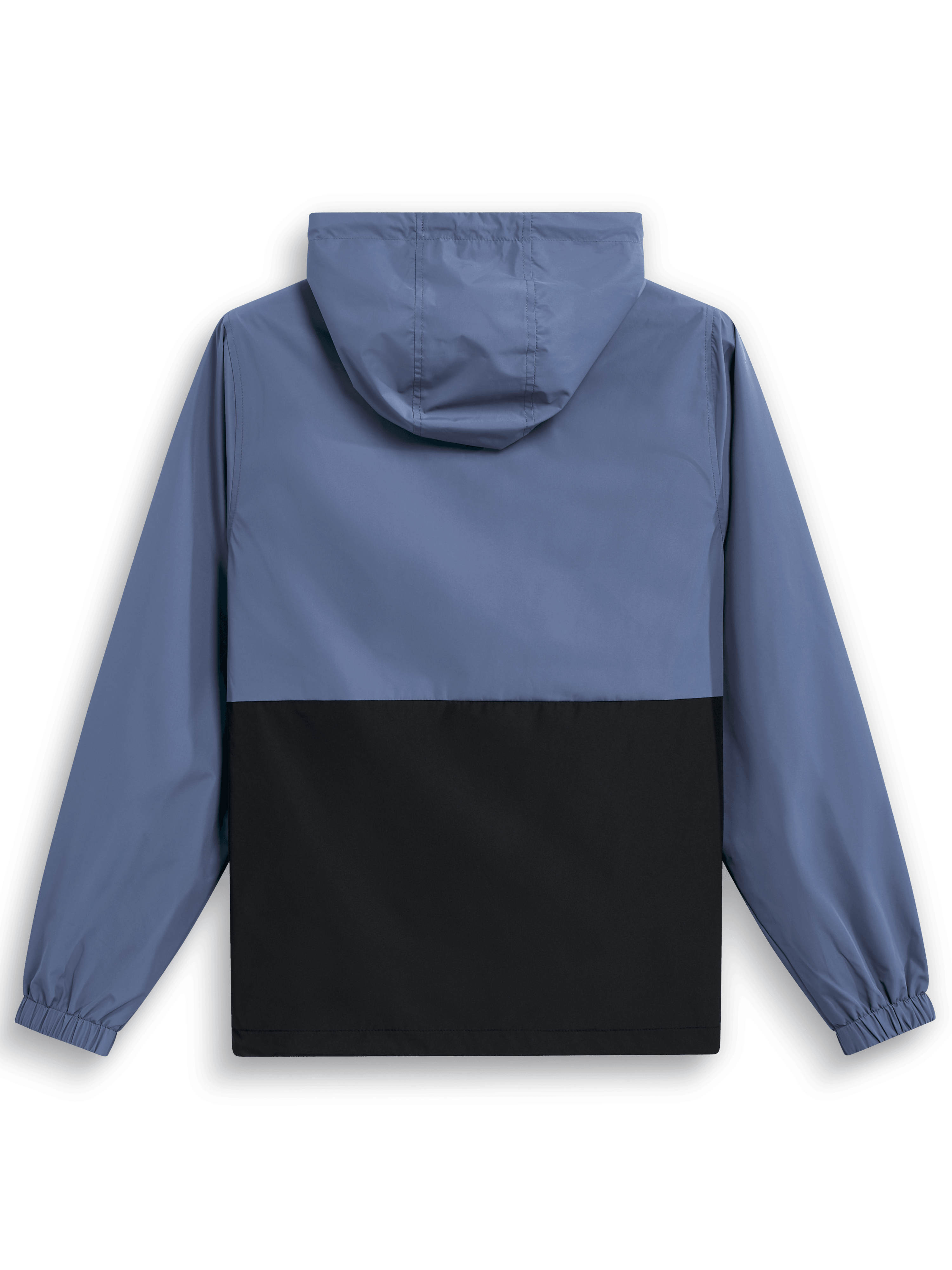 Alpinestars Speeder Windbreaker Jacket, widok z tyłu, niebiesko-czarna, dwukolorowy design z kapturem, elastyczne mankiety, lekka odzież sportowa typu casual