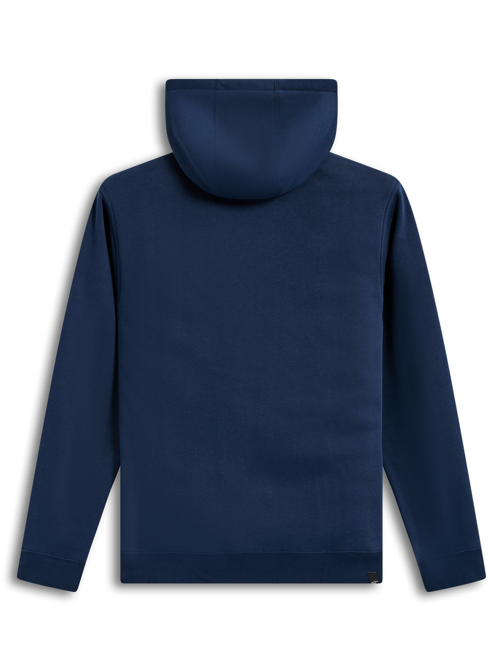 Alpinestars Ageless V3 Hoodie, granatowa polarowa bluza sportowa z kapturem, widok z tyłu ze ściągaczem.