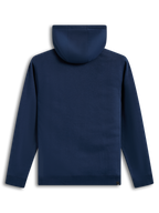 Alpinestars Ageless V3 Hoodie, granatowa polarowa bluza sportowa z kapturem, widok z tyłu ze ściągaczem.