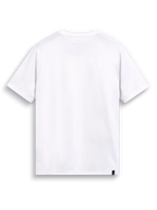 Alpinestars T-Shirt Elliptic CSF, biała koszulka z krótkim rękawem, widok z tyłu, wewnętrzny nadruk na karku oraz zewnętrzna etykieta na dole, casualowa odzież sportowa