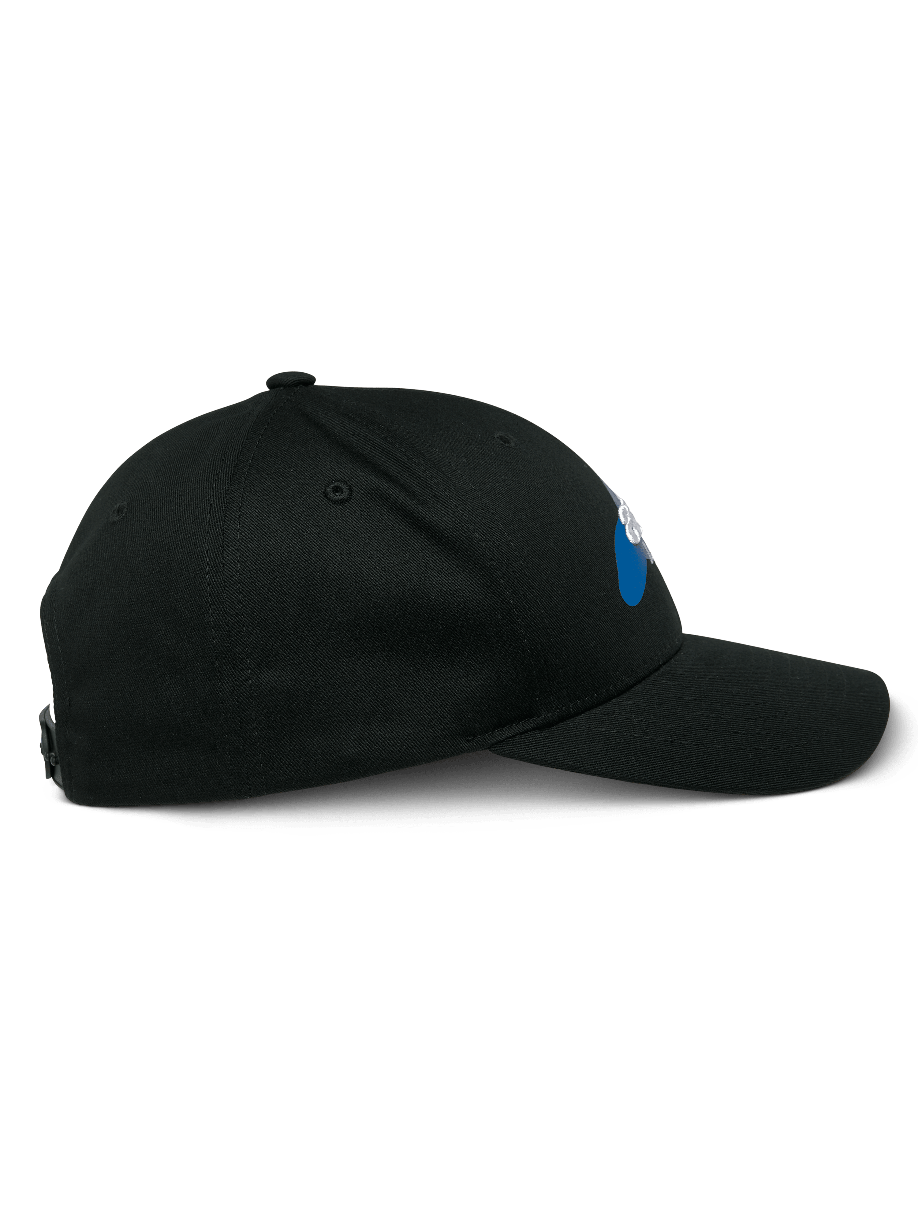 Alpinestars Profile Hat, widok z boku, czarna, zakrzywiony daszek ze strukturalną koroną, zapięcie typu snapback, codzienne nakrycie głowy inspirowane motorsportem