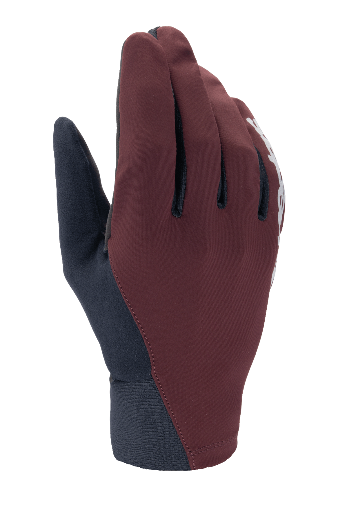 Alpinestars Stella A-Dura Thermal Gloves, damskie rękawice rowerowe MTB, bordowe i granatowe, niskoprofilowy design, neoprenowy mankiet, białe logo z boku, przeznaczone do jazdy w niskich temperaturach