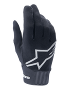 Alpinestars Youth A-Dura Gloves, młodzieżowe rękawice rowerowe, czarne, duże białe logo gwiazdy na wierzchu dłoni, teksturowany materiał z prążkowanym mankietem, elastyczna konstrukcja do jazdy w terenie