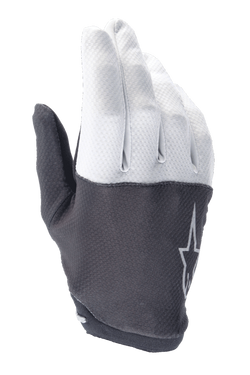 Alpinestars A-Aria Gloves, Mountain Bike Gloves, Light Gray and Dark Gray, featuring a textured upper with a star logo, flexible material and low-profile design for off-road cycling