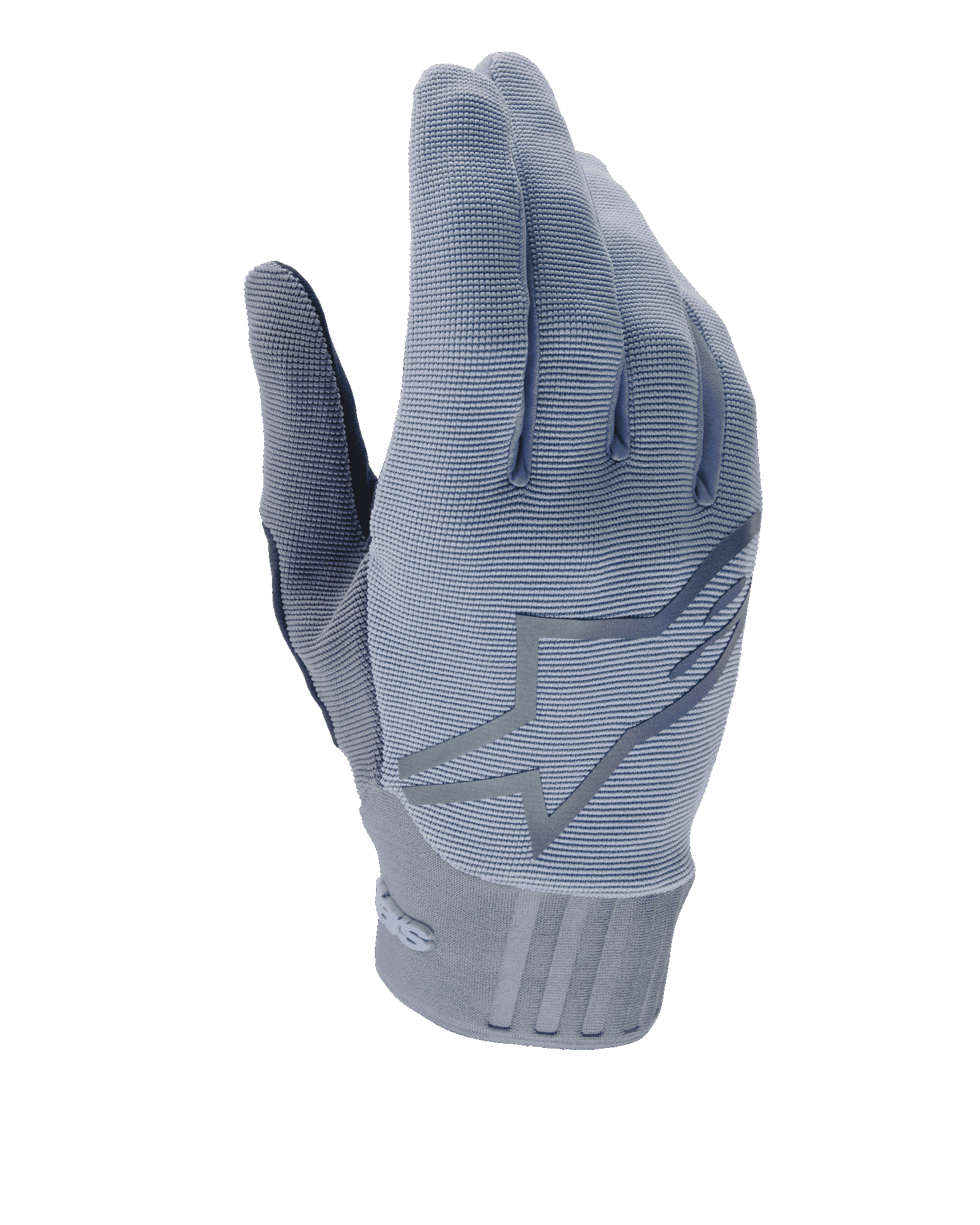 Rękawice Alpinestars A-Dura, rękawice do roweru górskiego, kolor Infinity Blue, teksturowany żebrowany wierzch z dużym logo gwiazdy, neoprenowy mankiet z tłoczonymi detalami, dopasowany krój do jazdy terenowej