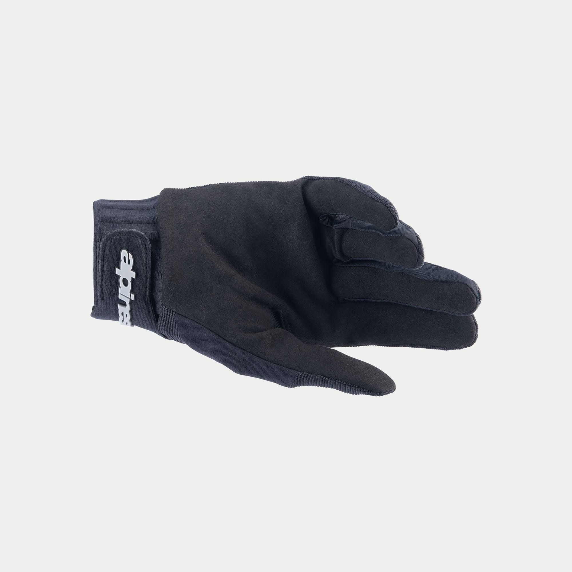 Alpinestars Stella A-Dura Gloves, damskie rękawice rowerowe, czarne, wytrzymała dłoń z syntetycznego zamszu, neoprenowy mankiet z zapięciem na rzep, białe logo Alpinestars