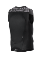 Alpinestars A-Motion Plasma, kamizelka ochronna MTB i off-road, czarno-szary kamuflaż, z ochraniaczem pleców Nucleon Plasma i oddychającą konstrukcją siatkową, widok z tyłu