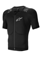 Alpinestars Kurtka Ochronna A-Motion Plasma, krótki rękaw, czarna z motywem moro, certyfikowane ochraniacze Nucleon Plasma, elastyczna siatkowa konstrukcja do jazdy MTB