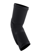 Alpinestars Paragon Plus Knee Protectors, czarno-białe, wsuwane ochraniacze kolan MTB, oddychająca konstrukcja z rozciągliwej siatki, profilowane dopasowanie z elastycznymi mankietami do kolarstwa terenowego