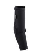 Alpinestars Paragon Plus Elbow Protectors, czarne ochraniacze łokci MTB, wsuwany rękaw z teksturowaną, oddychającą siatką, wzmocnienia z tkaniny rip-stop, metka z certyfikatem CE, ergonomiczny design do jazdy na rowerze górskim