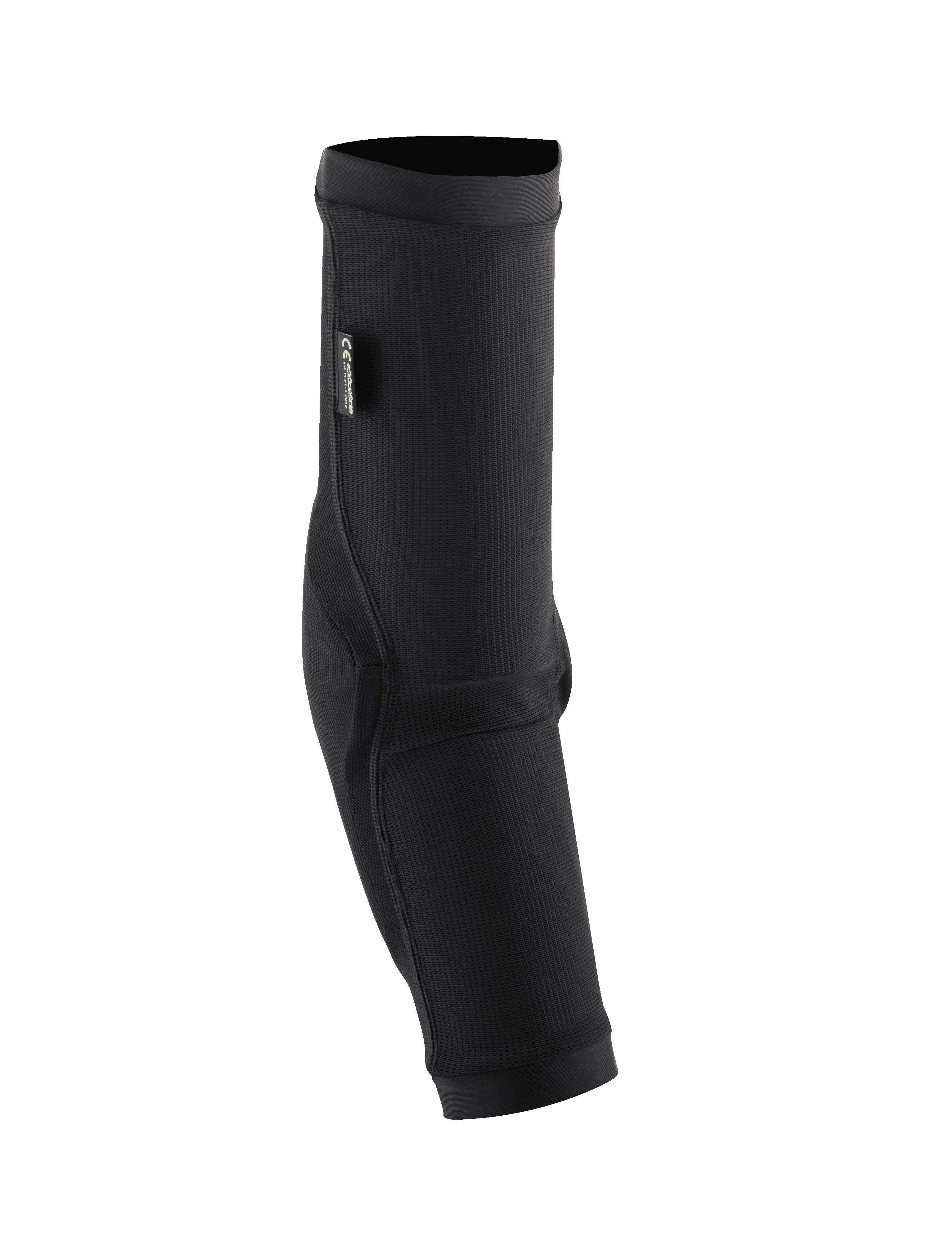 Alpinestars Paragon Plus Elbow Protectors, czarne ochraniacze łokci MTB, wsuwany rękaw z teksturowaną, oddychającą siatką, wzmocnienia z tkaniny rip-stop, metka z certyfikatem CE, ergonomiczny design do jazdy na rowerze górskim