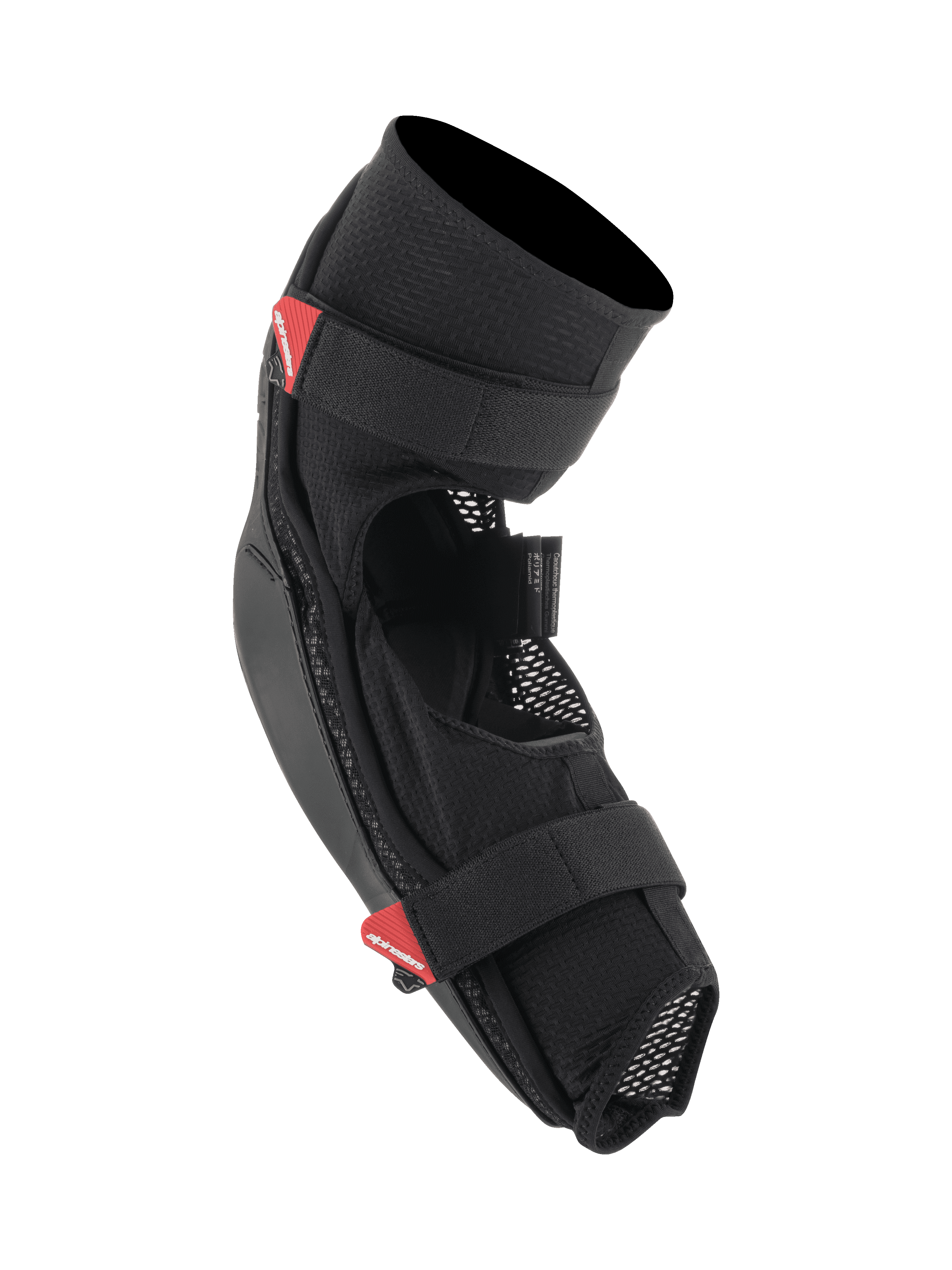 Alpinestars Bionic Pro Elbow Protectors, czarno-czerwone, lekkie ochraniacze łokci MTB z oddychającą konstrukcją z siatki, podwójnymi paskami na rzep i zintegrowanymi skorupami pochłaniającymi uderzenia