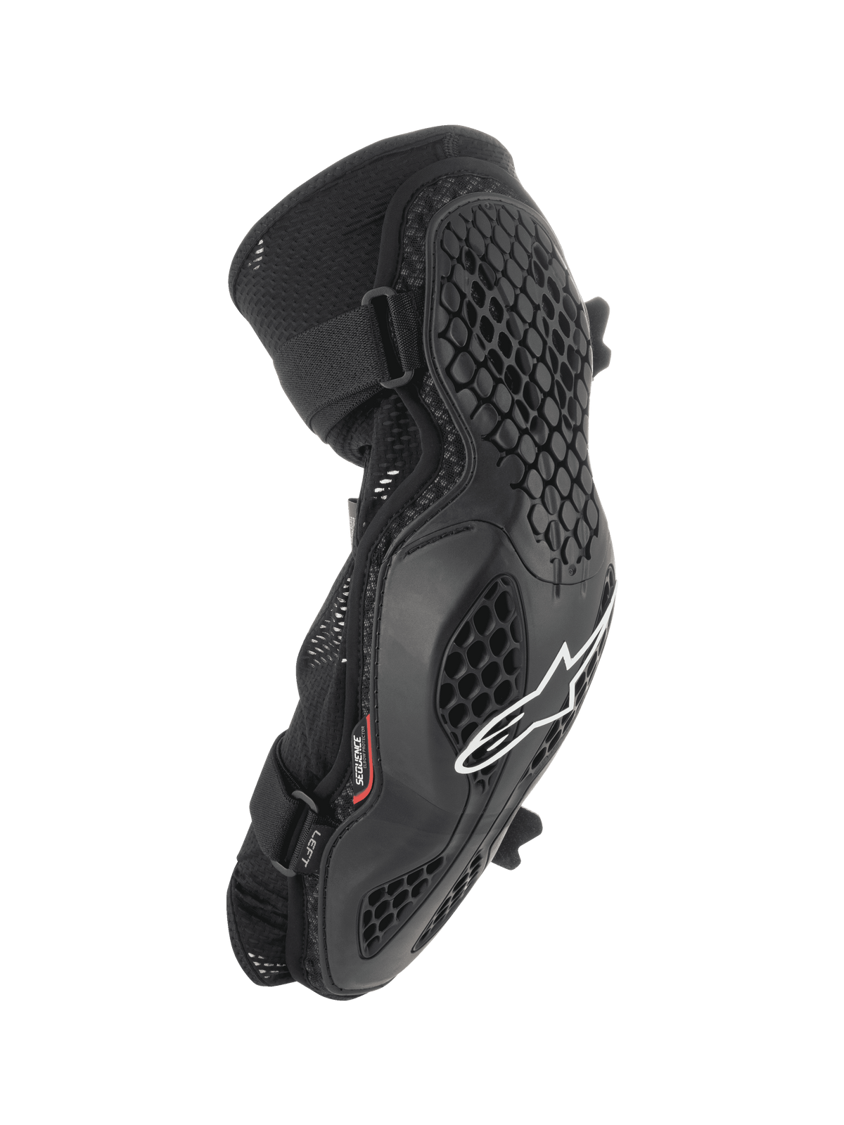 Alpinestars Bionic Pro Elbow Protectors, MTB Elbow Guards, Black with White Logo, Honeycomb Grid Structure, Breathable Mesh Chassis, Dual Adjustable Straps, Ergonomic Design for Off-Road and Mountain Biking