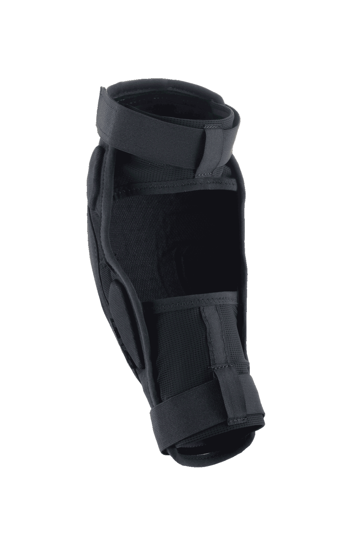Alpinestars A-Impact Plasma Pro Elbow Protector, czarny, widok z tyłu prezentujący podwójne zapięcie na paski i oddychające panele z siatki, ergonomiczna konstrukcja dla ochrony MTB