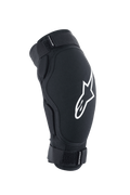 Alpinestars A-Impact Plasma Pro Elbow Protector, ochraniacz łokcia MTB, czarny z białym logo, dwa regulowane paski na rzep, ergonomiczna, wstępnie zakrzywiona konstrukcja