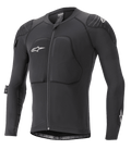 Alpinestars Paragon Lite Protection Jacket - Long Sleeve, zbroja MTB, czarna, oddychająca siatkowa konstrukcja z wyściełaną klatką piersiową i ramionami, zamek z przodu, białe logo z gwiazdą na piersi, lekki i dopasowany krój