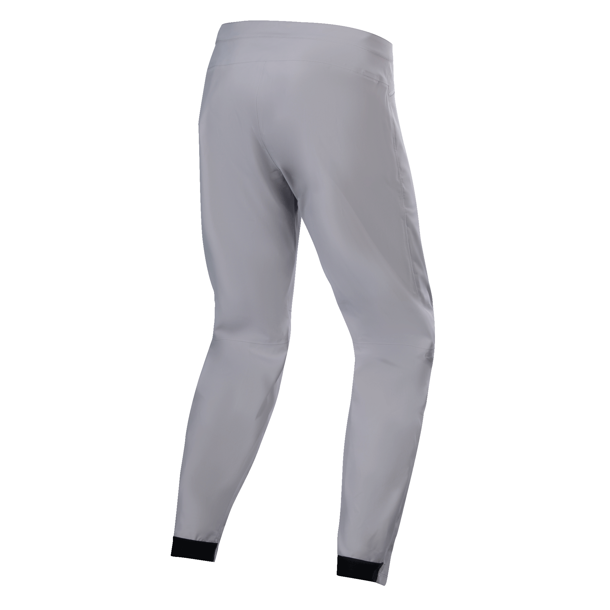 Alpinestars A-Dura Waterproof Pants, spodnie MTB, tytanowy szary, widok z tyłu, zwężane nogawki z czarnymi elastycznymi mankietami, minimalistyczny techniczny design do kolarstwa górskiego