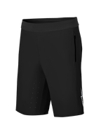 Alpinestars A-Aria Lite Short, Mountain Bike Cycling Shorts, Black, featuring a wide waistband, side zippered pocket, laser-cut ventilation holes on the inner thigh, and white Astars logo branding, performance trail gear