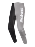Spodnie MTB A-Supra Elite szaro-czarne, wyraźne białe logo Astars i laserowo wycinana wentylacja.