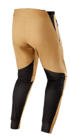Alpinestars Tahoe 8.1 Waterproof Pants, wodoodporne spodnie MTB, khaki i czarne, widok z tyłu z czarnymi wzmocnionymi panelami na łydkach, regulowanymi patkami w talii i wodoodpornymi zamkami do jazdy na szlaku w deszczowe dni