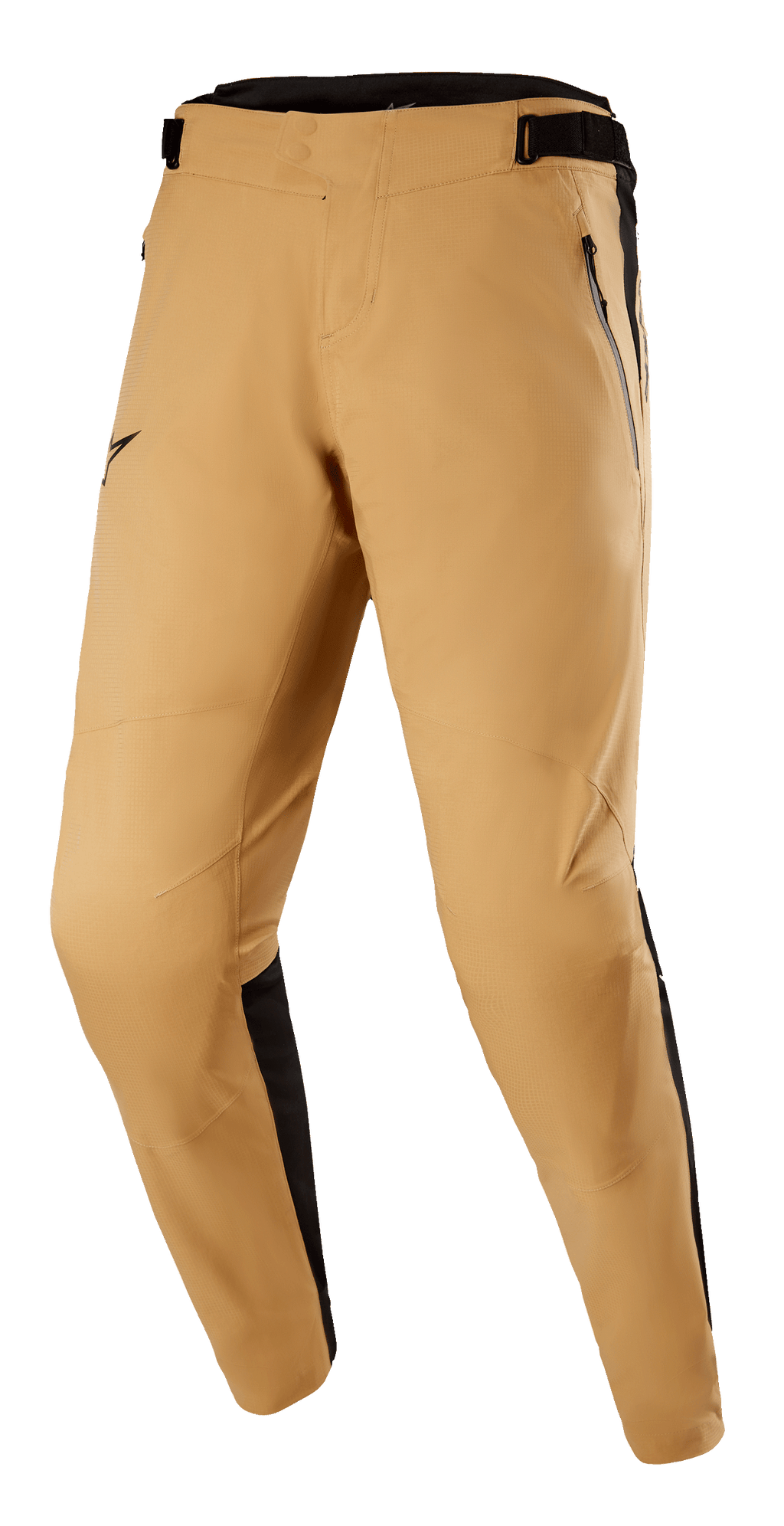 Alpinestars Tahoe 8.1 Waterproof Pants, kolor khaki i czarny, wodoodporne spodnie MTB, profilowane nogawki, przednie kieszenie na zamek, regulowany pas, czarne panele boczne i bezszwowy krok do jazdy w każdych warunkach