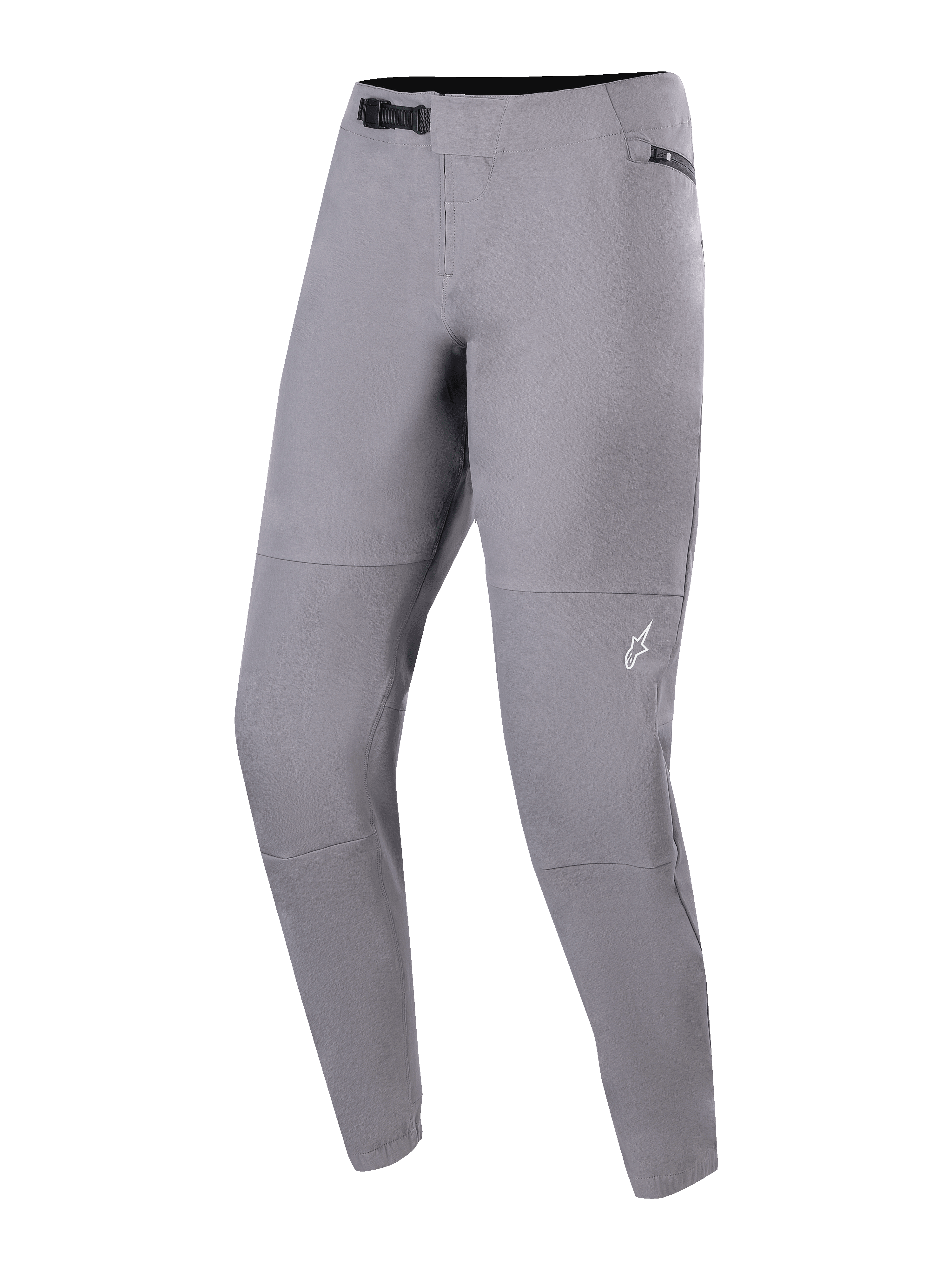 Alpinestars A-Dura Elite Pants, spodnie rowerowe MTB, ciemnoszare, wyposażone w przedni system zapięcia na zapadkę i kieszenie na zamek, wytrzymała tkanina Cordura rozciągliwa w 4 kierunkach do jazdy w terenie