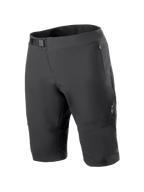 Alpinestars A-Aria Elite Shorts, spodenki rowerowe MTB, czarne, z magnetycznym zapięciem w pasie, kieszeniami na zamek, laserowo wycinanymi otworami wentylacyjnymi i materiałem 4-way stretch do jazdy w terenie
